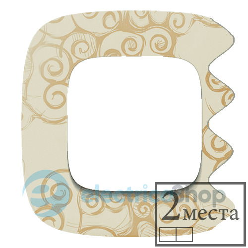Рамка 2 пости Valena ALLURE 754352 нарцис золото