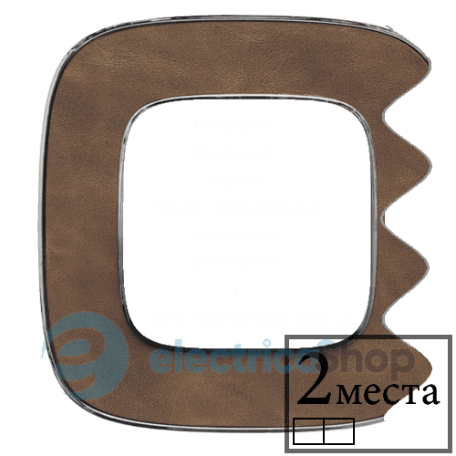 Рамка 2 пости Valena ALLURE 754452 шкіра