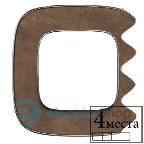 Рамка 4 пости Valena ALLURE 754454 шкіра
