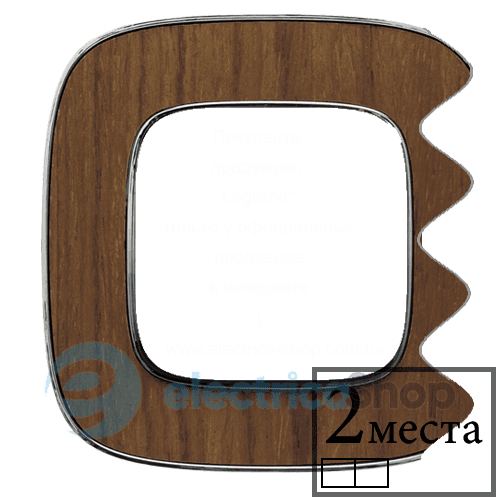 Рамка 2 пости Valena ALLURE 754462 горіх