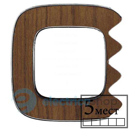 Рамка 5 постів Valena ALLURE 754465 горіх
