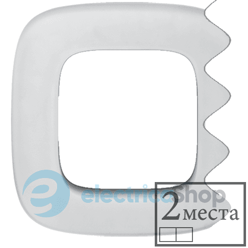 Рамка 2 пости Valena ALLURE 755542 біле скло