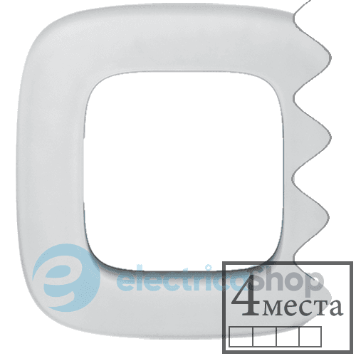 Рамка 4 пости Valena ALLURE 755544 біле скло