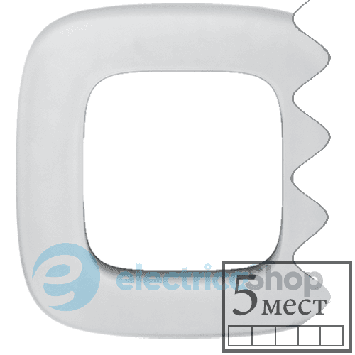 Рамка 5 постів Valena ALLURE 755545 біле скло