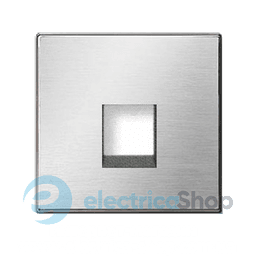 Накладка 1-а для комп'ютерних розеток Sky Niessen, колір нержавіюча сталь