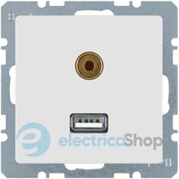 Розетка USB/3.5мм аудіо, полярна білизна, Q.1/Q.3 3315396089