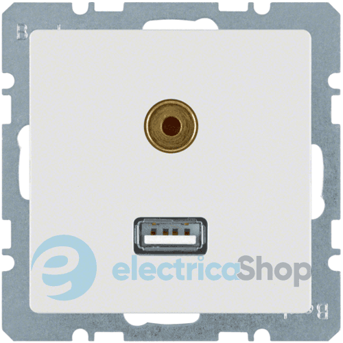 Розетка USB/3.5мм аудіо, полярна білизна, Q.1/Q.3 3315396089