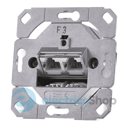 Механізм розетки 2 місний Cat.6A IEEE 802.3an Gira 245200