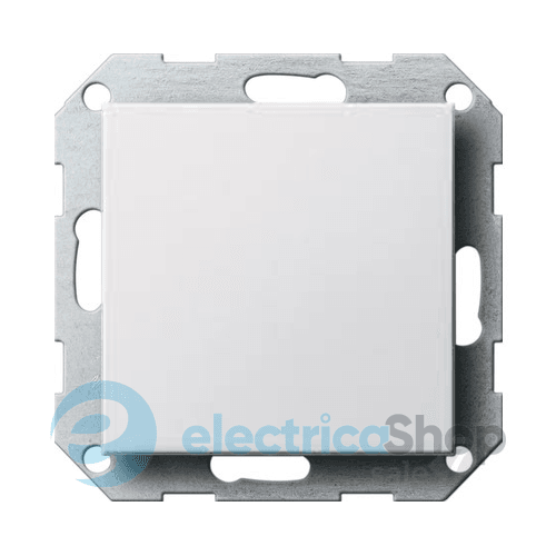 Заглушка з опорною пластиною System 55 Gira 026827 Білий матовий