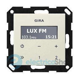 Радіо з функцією RDS, System 55, Gira 228401 Кремовий глянцевий