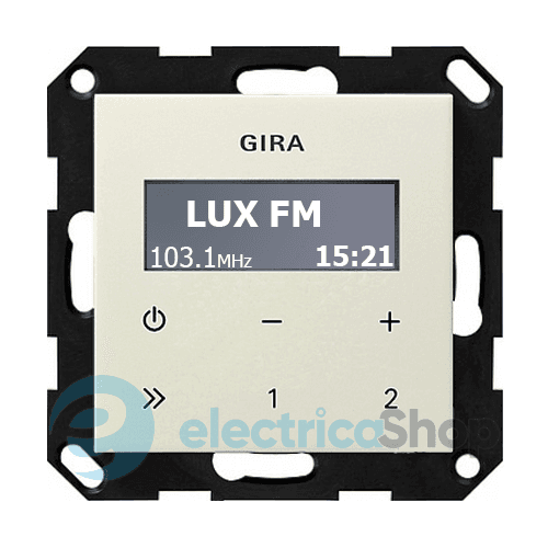 Радіо з функцією RDS, System 55, Gira 228401 Кремовий глянцевий