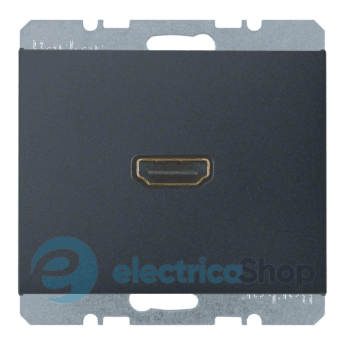 HDMI-розетка, підключення ззаду під кутом 90 град., антрацит, «K.1» 3315437006