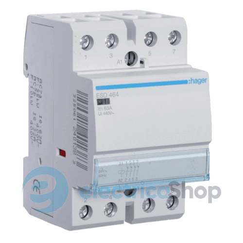 Контактор 63A, 4НЗ, 24В, Hager ESD464
