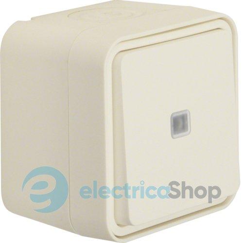 Перемикач з підсвічуванням IP55, полярний білий, 10АX/250В W.1
