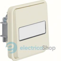 Вставка кнопки з полем д/напису, IP55, полярна біла, 10АX/250В W.1