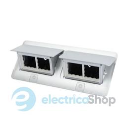 Висувний люк на 2х4 модуля з монтажним комплектом, білий, Legrand 654004