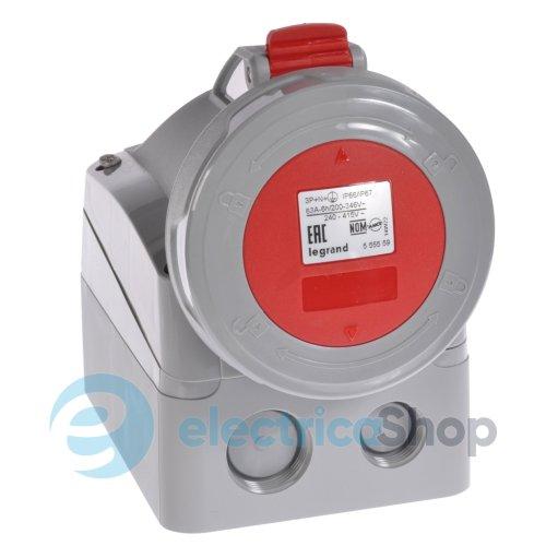 Розетка накладна 63А 3К+Н+З 380В IP67 P17 Tempra Pro