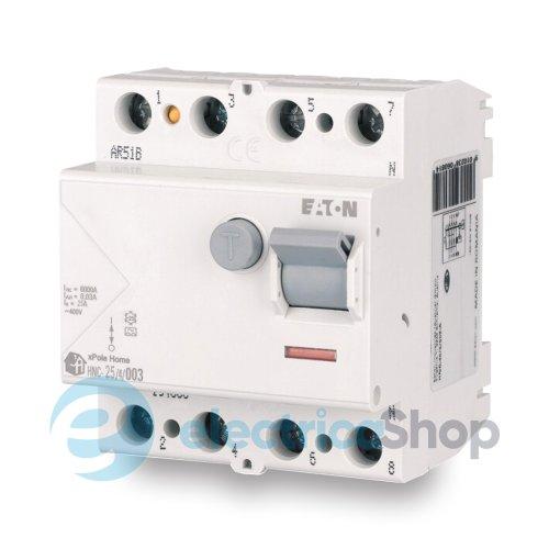 Диференційне реле 4-п. HNC-25/4/003 Eaton xPole Home