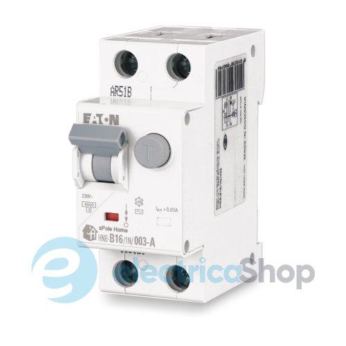 Диференційний автомат 1P+N HNB-B16/1N/003-A Eaton xPole Home