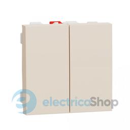 Вимикач 2-кл. для серії Unica New Schneider Electric NU321144 бежевий