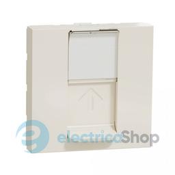 Розетка комп'ютерна, RJ45, одиночна, кат. 6 UTP, Unica New бежевий