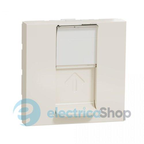 Розетка комп'ютерна, RJ45, одиночна, кат. 6 UTP, Unica New бежевий