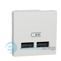 Розетка USB, 2-місна, 5 В / 2100 мА, Unica New білий