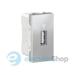 USB-коннектор, 1-мод., Unica New алюміній