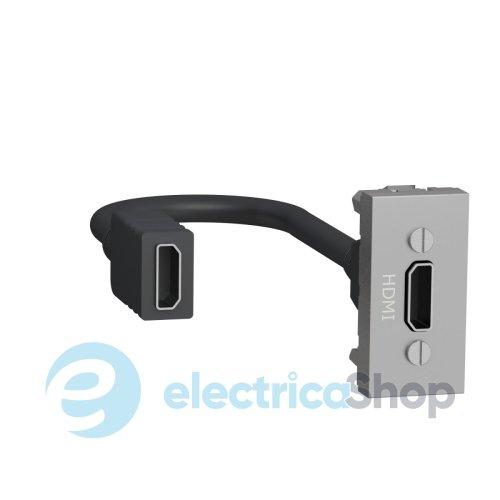 Розетка HDMI, Unica New алюміній