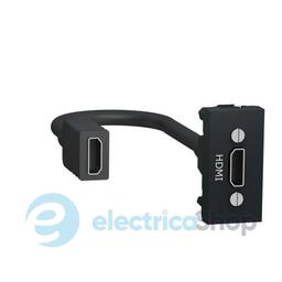 Розетка HDMI, Unica New антрацит