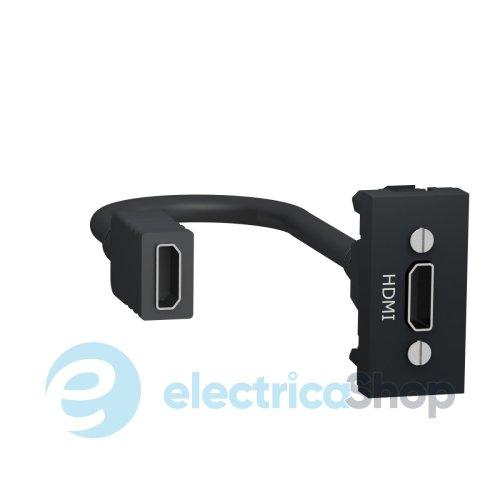 Розетка HDMI, Unica New антрацит