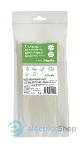 Хомут кабельний Thorsman 200х4.8 білий (100шт)