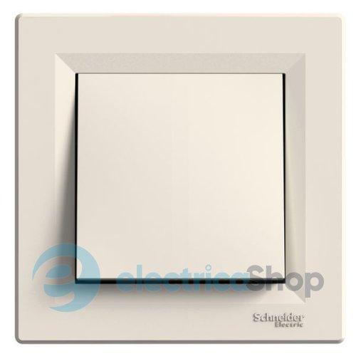 Вимикач 1-кл 2-полюс. Asfora Schneider Electric EPH0200123 крем