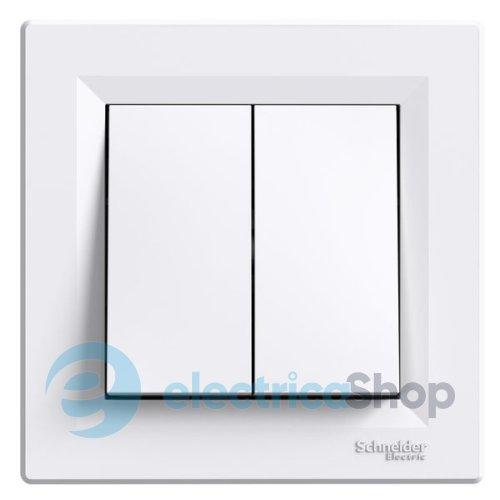 Кнопка 2-кл. Asfora Schneider Electric EPH1100121 білий