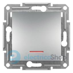 Вимикач кнопковий з підсв. 1-кл. для серії Asfora Schneider Electric EPH1600161 алюміній