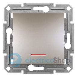 Вимикач кнопковий з підсв. 1-кл. для серії Asfora Schneider Electric EPH1600169 бронза