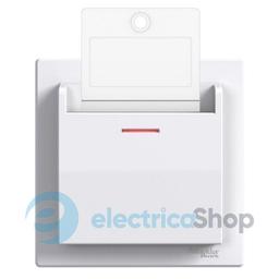 Вимикач картковий (готельний) для серії Asfora Schneider Electric EPH6200121 білий глянець