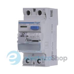 Диференційне реле 2P, 40А, 30mA, A, Quick Connect, Hager CDS240D