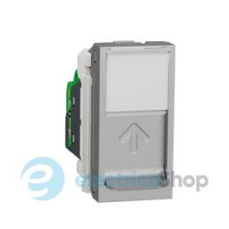 Розетка комп. 1-а., RJ45, кат.6 UTP, 1-мод., Unica New, NU341430, алюміній