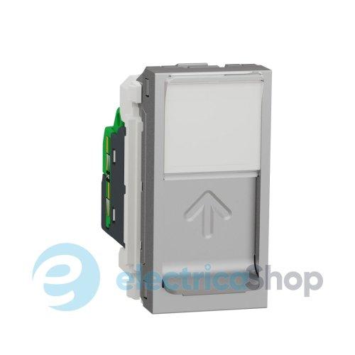 Розетка комп. 1-а., RJ45, кат.6 UTP, 1-мод., Unica New, NU341430, алюміній