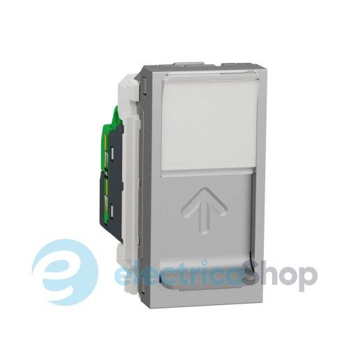 Розетка комп. 1-а., RJ45, кат.6 STP, 1-мод., Unica New, NU341630, алюміній