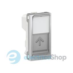 Центральна плата RJ45, Keystone/Systimax 1-мод., Unica New, NU946030, алюміній