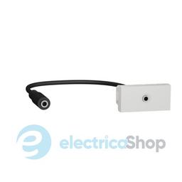 Розетка Minijack 1 модуль Unica New, NU343318, біла