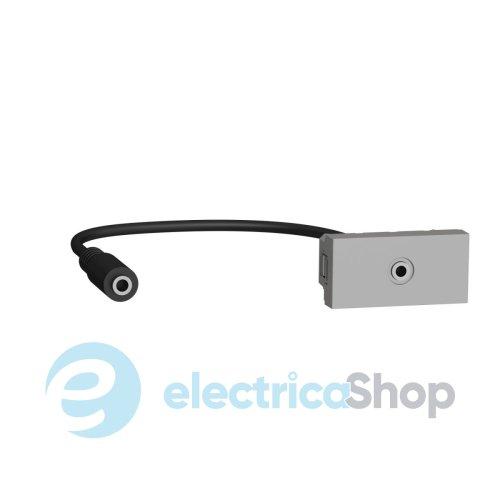 Розетка Minijack 1 модуль Unica New, NU343330, алюміній