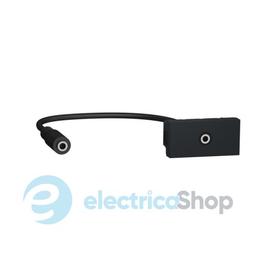 Розетка Minijack 1 модуль Unica New, NU343354, (антрацит)