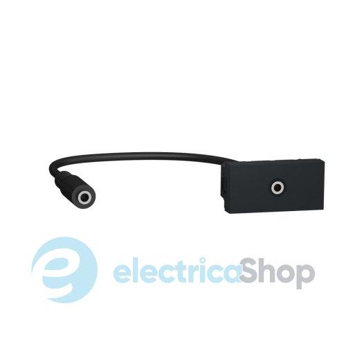 Розетка Minijack 1 модуль Unica New, NU343354, (антрацит)