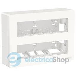 Блок unica system+ відкр.вст. 2х4 антиб. Unica New, NU121820, білий