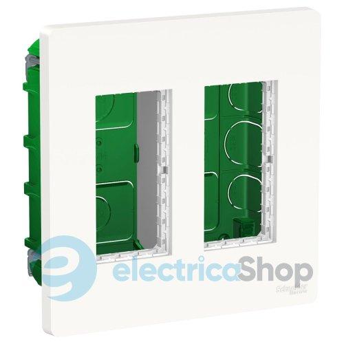 Блок unica system+ прих.вст. 2х2 Unica New, NU172418, білий