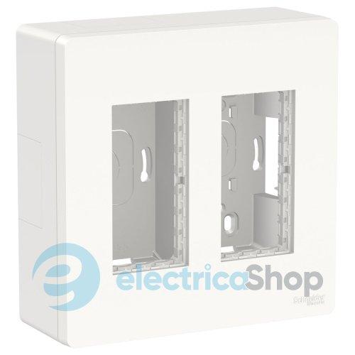 Блок unica system+ відкр.вст. 2х2 Unica New, NU122418, білий