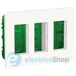 Блок unica system+ прих.вст. 3х2 Unica New, NU173418, білий
